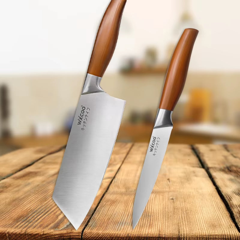Kitchen Knives Set Stainless Steel Meat Chopping Fish Slicing Fruit Knife Professional Japanese Chef Butcher Cleaver Knife