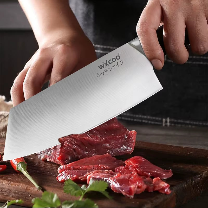 Kitchen Knives Set Stainless Steel Meat Chopping Fish Slicing Fruit Knife Professional Japanese Chef Butcher Cleaver Knife