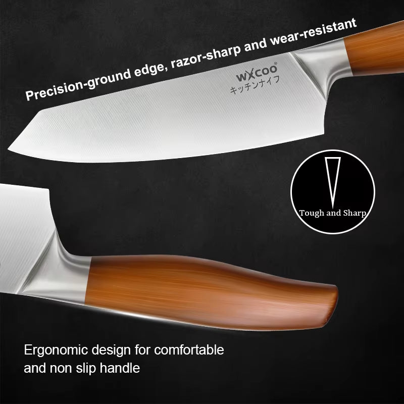 Kitchen Knives Set Stainless Steel Meat Chopping Fish Slicing Fruit Knife Professional Japanese Chef Butcher Cleaver Knife