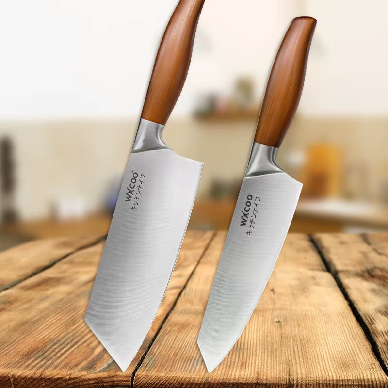 Kitchen Knives Set Stainless Steel Meat Chopping Fish Slicing Fruit Knife Professional Japanese Chef Butcher Cleaver Knife